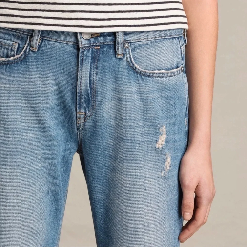 AllSaints Slit Boyfriend Jeans
